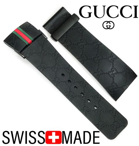 leather strap gucci watch|gucci watch rubber strap replacement.